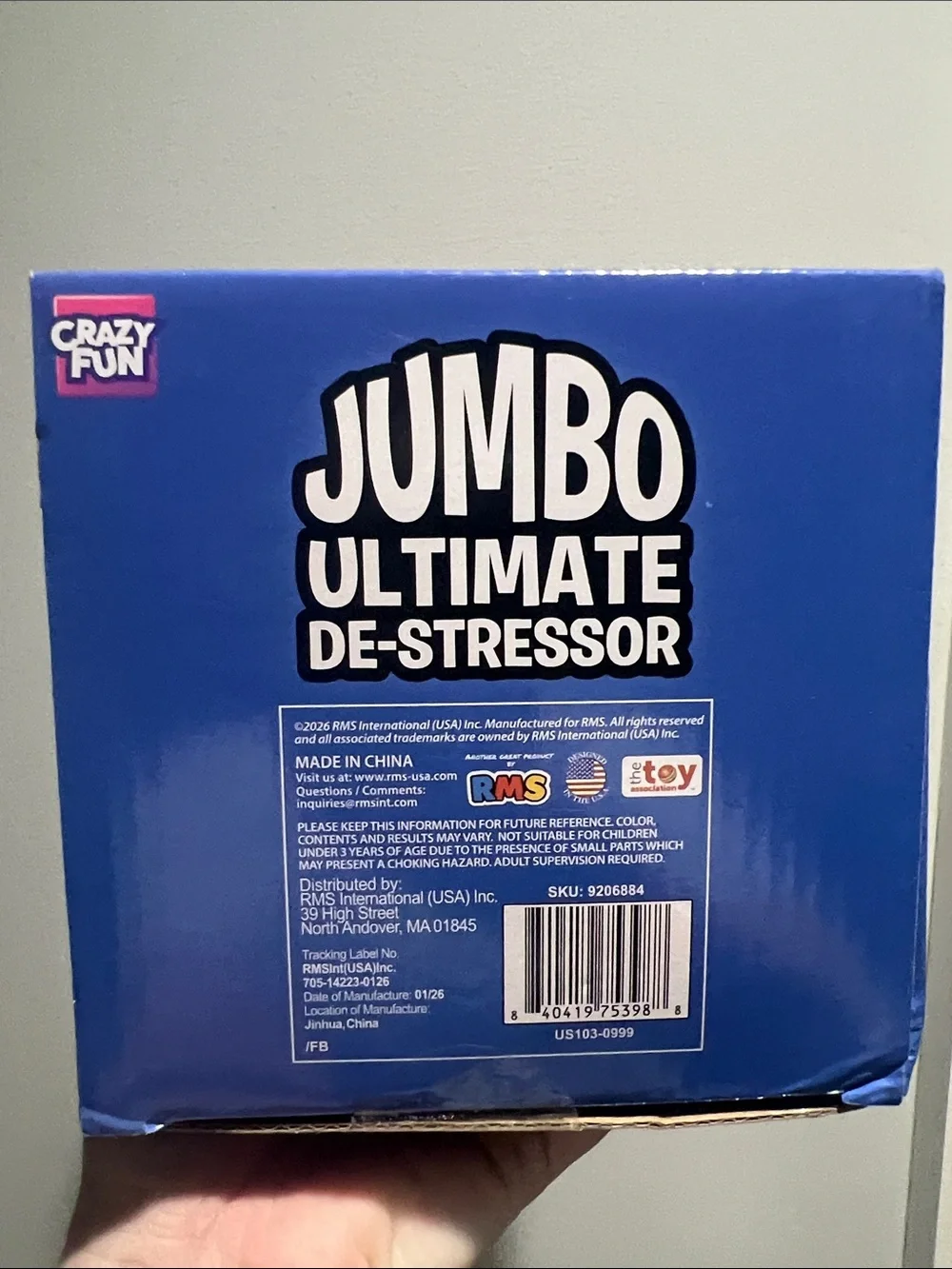 Jumbo Ultimate De-Stressor - Blue